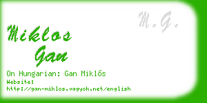 miklos gan business card